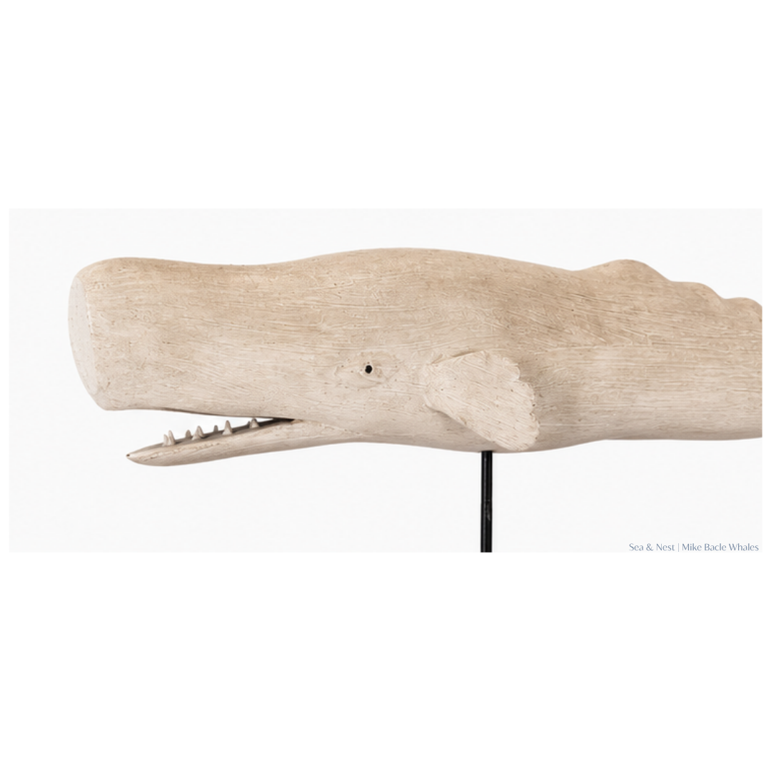 Mike Bacle |  Standing Carved White Whale
