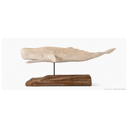 Mike Bacle |  Standing Carved White Whale