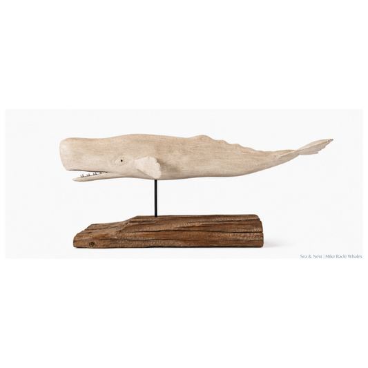Mike Bacle |  Standing Carved White Whale