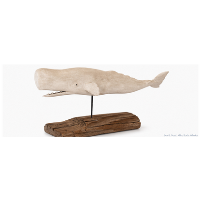 Mike Bacle |  Standing Carved White Whale